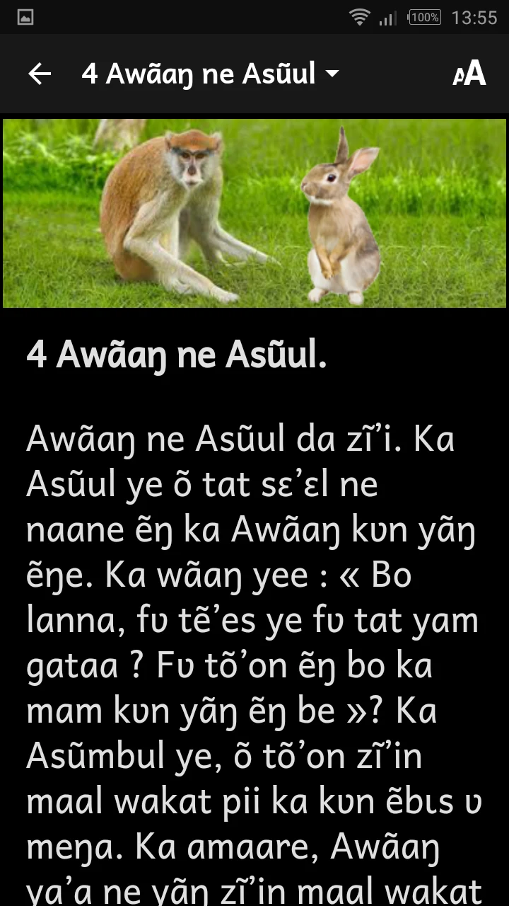 Kusaal folk-tales with English screenshot